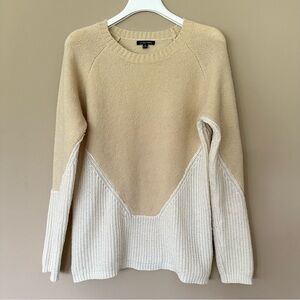 La Fee Verte at Anthropologie Small Sweater Neutral Knit Boho Fall Winter Crew